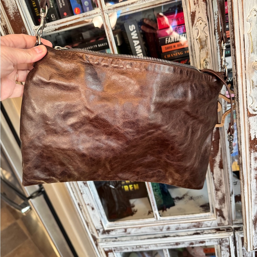 ❌SOLD❌Rough & Tumble Mahogany Brown Leather Covet Crossbody Bag